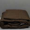 Chezmoi Collection Kingston 3-Piece Oversized Bedspread Coverlet Set (King, Brown)