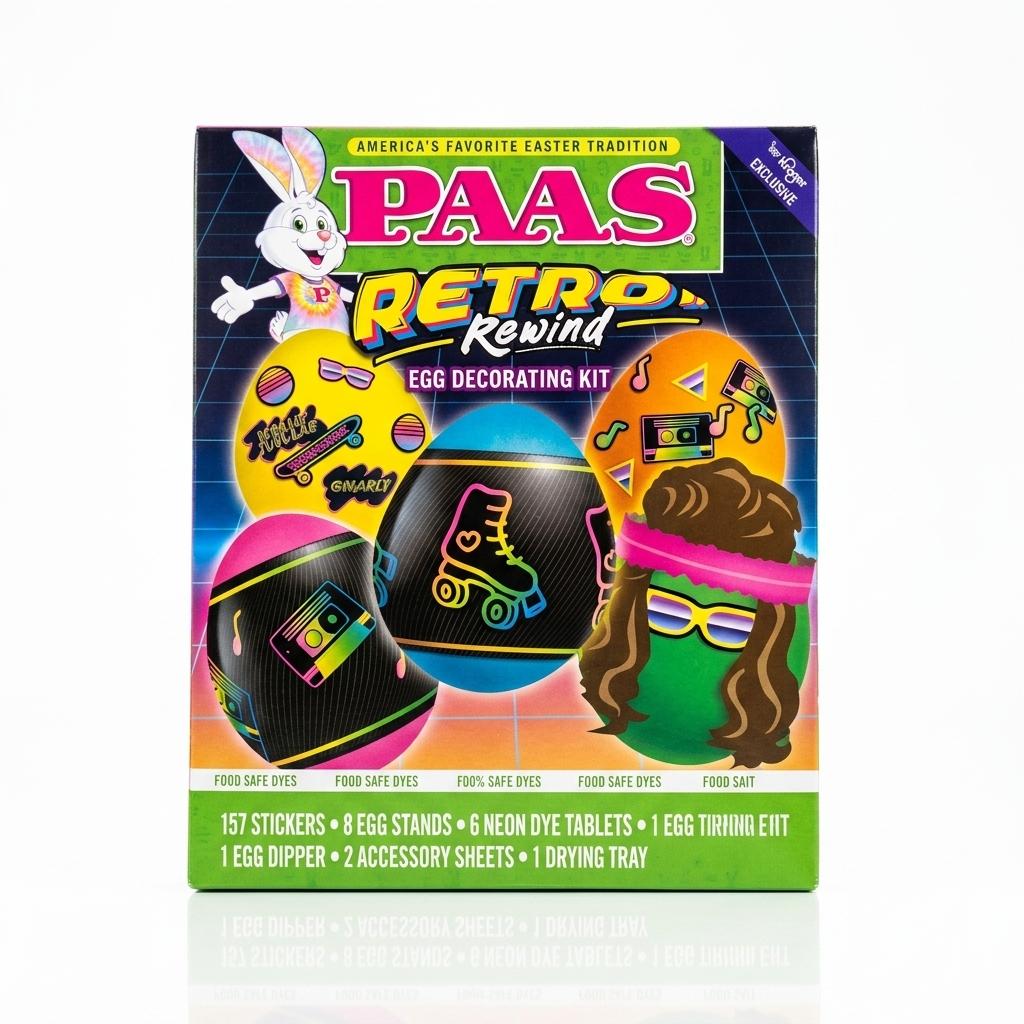 PAAS retro rewind egg decorating kit