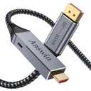 Bidirectional HDMI to DisplayPort Cable, 4K 60Hz Adapter for PS5, Xbox, PC Laptop Monitor TV, HDMI to DP & DisplayPort to HDMI CABE -6Ft