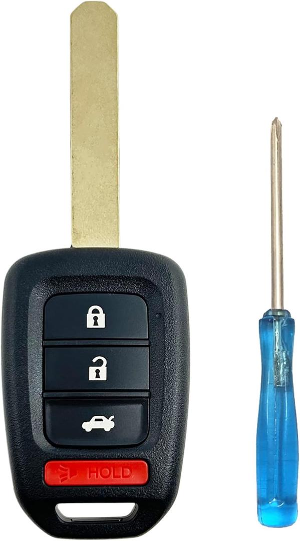 Replacement Key Fob Cover Case Compatible for Honda 2013-2016 Accord Crosstour 2014-2015 CR-V Civic 2016-2017 HR-V Keyless Entry Remote Key Fob
