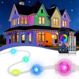 XINKAITE 200ft Permanent Outdoor Lights for House, 2025 Eave Lighting with App/Remote Control, IP67 Waterproof smartlight for Christmas, Halloween, Holiday, Party, Daily