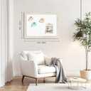 4 THOUGHT Dry Erase Board, 24" x 18" Magnetic Whiteboard, Vintage White