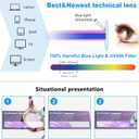 REAVEE 6 Pack Reading Glasses for Women Blue Light Blocking, Cute Square Computer Readers with Spring Hinge