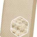 YEMYHOM Stretch Individual Cushion Covers Sofa Chair Seat Cushion Slipcovers Soft Couch Cover Replacement Large Checkered Furniture Protector with Elastic Bottom (1 Pc Cushion Cover, Light Beige)