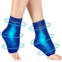 Ankle Foot Ice Pack Wrap for Injuries, Reusable Gel Cold Pack with Cold Compression Therapy, Hot & Cold Therapy Flexible Cold Pack for Achilles Tendonitis, Plantar Fasciitis, Foot Heel Blue