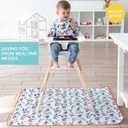 Bumkins Disney Baby Splat Mat for Under High Chair, Babies Toddlers Eating Mess Mat, Waterproof Reusable Cloth for Arts and Crafts, Play Mat for Kids, Floor or Table, Fabric 42inx42in, Mickey Mouse