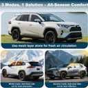 XCBYT 2019-2024 RAV4 Window Shades - Switch Between Total Blackout & Bug-Free Ventilation Car Window Covers | Reflective Silver 99% UV Heat Shield Breathable Mesh Side Window Sun Shade (4 PCS)