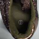 Jeekopeg Glitter Sparkly Fashion Sneakers Shoes Shiny Casual Shoes Bling Sequin Concert Low Cut Lace up Shoes 10
