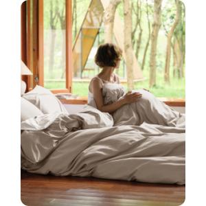 Bedsure Cooling Duvet Cover King Size, Cotton & Rayon Derived from Bamboo Blend Duvet Cover Set for Hot Sleepers, Ultra-Soft, Breathable & Lightweight Home Bedding for All Seasons (Khaki,104"x90")