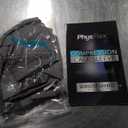 Calf Compression Sleeves for Men and Women - (1 Pair) Footless Compression Socks Support for Varicose Veins, Nursing, Pregnancy, Running - PhysFlex Leg Sleeve Brace for Shin Splints, Pain Relief and Reduces Swelling (Black, Large)