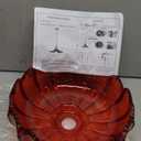 Vintage Red Lotus Flower Glass Ceiling Pendant Light