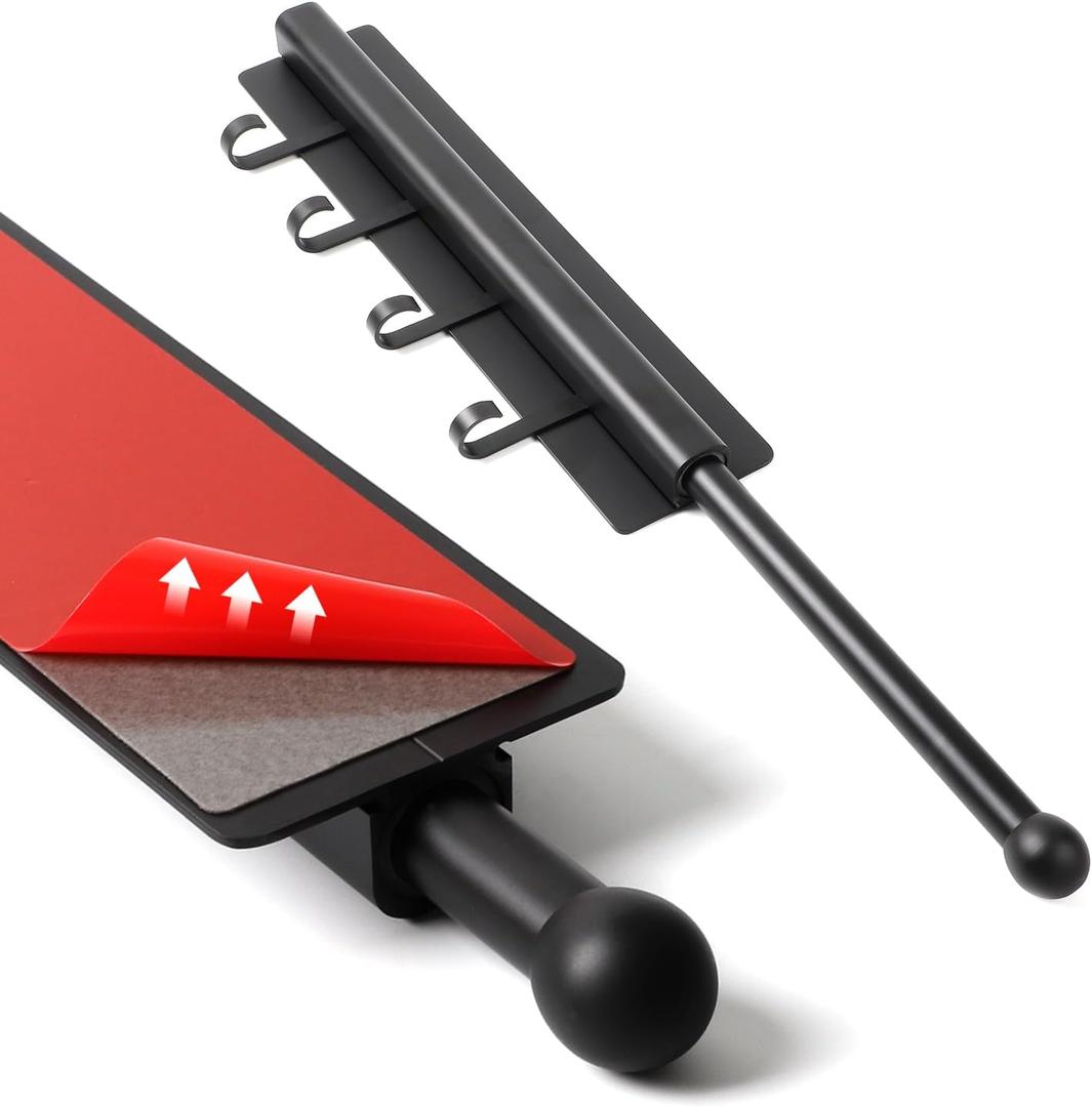 Adhesive Valet Rods for Closets Black Closet Valet Rod with Hooks 12 inch valet rod for closet pull out Valet Rods for Closet Storage and Organization Storage Clothes Hanger