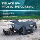 BLACKDOG Blackout Instant Cabin Tent with 3 Vestibules and Large Mesh Windows, Waterproof Anti-UV CampingTent, 2-4 Person Easy Setup Outdoor Tent for Camping, 130" L x 86.7" W x 72.9" H