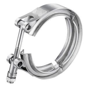 WYSIWYKA 2.36 Inch V Band Clamp 304 Stainless Steel, for Turbo Exhaust Downpipe, Racing Ford Pickup Truck Exchange Exhaust Systems