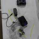 Cordless Weed Wacker Eater Battery Powered, 21V Lightweight Electric Weed Trimmer with 2 Battery Operated & Charger& Wheels & Shears, No-String Grass Trimmer/Brush Cutter/Lawn Edger for Yard Garden