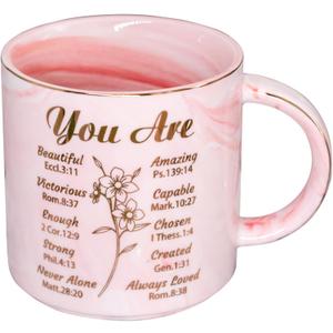 Christian Gifts for Women - Inspirational Spiritual Catholic Faith Gifts for Women Friends Coworkers - Birthday Christmas Gift for Sister Mom Grandma, You Are Amazing Coffee Mug 11.5oz