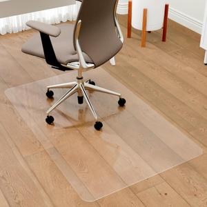100pointONE Office Chair Mat for Hardwood Floors, Easy Glide Office Mats for Rolling Chairs, Clear Rolling Chair Mat for Hardwood 48" x 30"