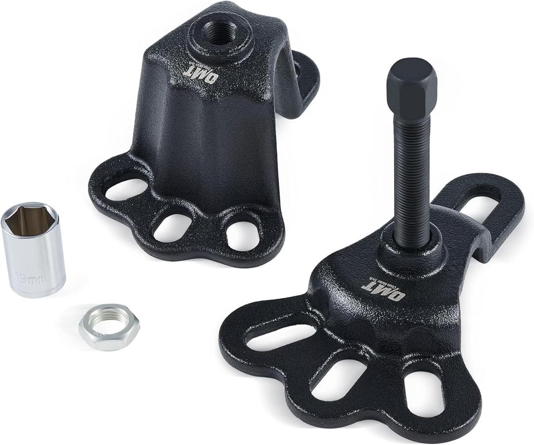 Koopool Motor Tech Universal Front Wheel Hub Puller Set for 3-3/4 to 4-1/2 Inch IDs, Rear Axle Puller Kit for 4-1/2 to 5-1/2 Inch IDs, Flange Type Axle Remover Tool with 5/8 inch x 18 Forcing Bolt