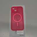 TOCOL Magnetic for iPhone 15 Case, Upgraded Full Camera Protection, Compatible with Magsafe, Drop Protection, Translucent Matte Back Bumper Phone Cover 6.1Inch (Hot Pink)