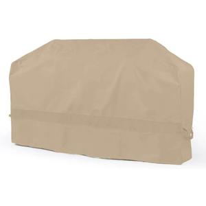 Covermates Classic Island Grill Cover - All-Weather Heavy Duty Outdoor BBQ Cover with Mesh Vents, Water-Resistant 12-Gauge Vinyl Protection for Large Island Grills, 98 Inch, Classic Tan