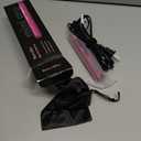 Terviiix Mini Flat Iron Adjustable Temperature, Travel-Size Mini Hair Straightener, Small Flat Irons for Short Hair/Curls Bangs, Ceramic Portable Tiny Hair Curler, Dual Voltage, Auto-Off, Pink, 1/2''