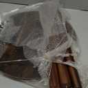 AWASEN Round Side Table, Small End Table for Living Room, Modern Wood Accent Coffee Side Table with Wood Legs for Small Space, Easy Assembly, Rustic Brown