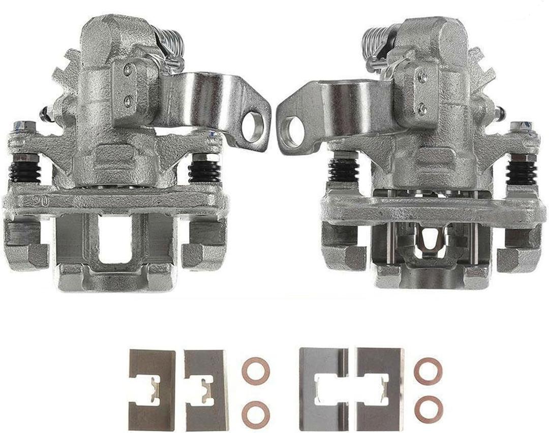 Pair Rear Disc Brake Caliper Assy W/Bracket for 2006-2014 2015 Honda Civic for 2006-2011 Acura CSX for 2013-2018 ILX 1.3L 1.5L 1.8L 2.0L 2.4L FWD,19-B3299, 19-B3298, 19-3299, 19-3298