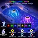 TaoFiaCo Solar Floating Pool Lights RGB Color Changing with Remote 2-Pack | 13 Modes, 4 Brightness, 2/4/6H Timer, 35ft Remote, IP68 Waterproof, Diamond Design, for Pool Hot Tub Spa Party