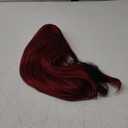 FABLLE Red Lace Front Wig - Long Straight, Pre Plucked with Baby Hair, Glueless, 26 Inch, Rose Red