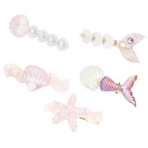 Seashell Hair Clips for Women  Beachy Pearl Hair Barrettes & Ocean-Inspired Hair Accessories | Cute Clips for Thin Hair, Bangs & Vacation (Pink)