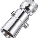 Enhon 2 Setting Pivoting Single Spray Shower Head with Shut Off Valve Replacement for 52652-PK Compatible with Delta Shower 2.5 GPM Brass Water Saving Shower Head Chrome 1" Diameter Spray Face (1 Set)