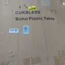 Low Picnic Table with 2 Adjustable Heights, 95" x 34"