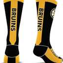 For Bare Feet NHL Unisex Kids Nhl Mvp Crew Sock Youth (Black)