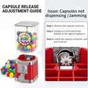 Classroom Vending Machine Bubble Gum Reward Machine Set with 100 Colorful Capsule No Coin Needed Teacher Reward Prize Box with Mini Capsule for Small Toys (No Toys)