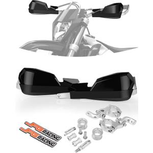JFG RACING Dirt Bike Motorcycle Hand Guards,Universal for 7/8" 22mm and 1 1/8" 28mm Handlebar for Snowmobile Motocross MX Enduro KLX KX CRF YZ DRZ DR HAWK 250 125 350 650 - Black