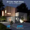 wansview Security Cameras Wireless Outdoor-2K Dual Lens Home Security Cameras, 360 View, Solar Panel Battery Powered, Color Night Vision, PIR Sensor, IP65 Waterproof, Work with Alexa, B7 2P White