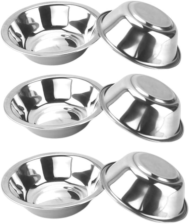 XZJMY Stainless Steel Bowls,6 Inch Flat Rim Flat Base Mixing Bowl,Dip Bowls Set Stackable Dishware safe,Set of 6