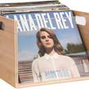X-cosrack Vinyl Record Storage Crate, Visible Acrylic & Bamboo Vinyl Record Holder with Handle, Record Crates for Vinyl LP Album Magazine, Cube Box Storage and Organizer, Easy to Assemble