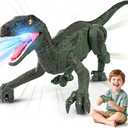 Rcfunkid Dinosaur Toys for Kids, 2.4GHz Remote Control Dinosaur with Walking, Realistic Sounds, Demo Mode, Rechargeable Jurassic Toys for 3-5, 5-7, 8-12, Birthdays, Parties, Christmas, Childrens Day (Green)