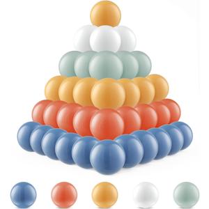 Clear Ball Pit Balls - Crush Proof Plastic Toy Balls for Boys and Girls (100 PACK, colorful)