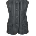 Gimme top gray pinstripe