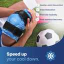 REVIX Ice Pack for Knee Pain Relief, Reusable Gel Ice Wrap for Leg Injuries, Swelling, Knee Replacement Surgery, Cold Compress Therapy for Arthritis, Meniscus Tear and ACL Blue