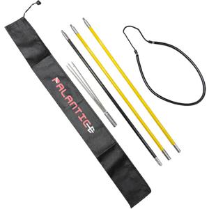 Scuba Choice Hybrid Hawaiian Sling 7-Foot Travel Spearfishing Pole Spear with 3-Prong Tip, Lightweight Fiber & Carbon Build, Adjustable Length, Rubber Sling & Carry Bag, Yellow