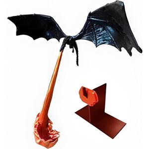 Fire Breathing Dragon Bookends with Book Mount 3D Cool Wall Art Decoration Fantasy Flying Dragon Unique Sculpture Bookshelf Nook Decor Figurines Display Gift for Friend