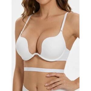 Push Up Bra for Women Full Coverage Underwire, Padded T-Shirt Bra Comfort Daily Lift Support, Wireless Lightly Brattle Beige, Size 38/85