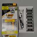 BIC Flex 5 Refillable Razors for Men, Long-Lasting 5 Blade Razors for a Smooth and Comfortable Shave, 1 Handle and 7 Cartridges, 8 Piece Shaving Kit