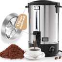 Commercial Coffee Urn110 Cups/16.5L Stainless Steel Large Coffee DispenserDouble Wall Electric Coffee UrnElectric Coffee Maker UrnCommercial Grade Percolate Coffee Maker Hot Water Urn for Catering