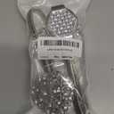 Mikomer 2PCS Magnetic Curtain Tiebacks Crystal Heart Shape Window Curtain Holdbacks Buckles Tie Backs Holders with Stretchable Wire Rope for Home and Office Decoration,Silver