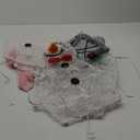 ATDAWN Light Up Snowman Family, Pre-Lit 60 Lights Christmas Collapsible Snowman Outdoor Decoration, Outdoor Lighted Snowman Christmas Yard Decorations, SF02