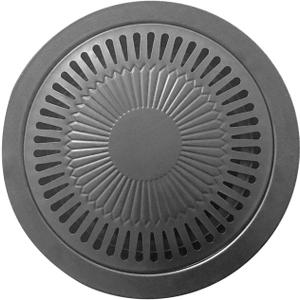 Haofy Korean BBQ Grill Pan Iron Easy to Anti Stick Round Stovetop Barbecue Grill Pan for Home Indoor Outdoor Cooking, Haofypmgriu3s8n